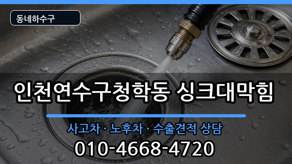 인천연수구청학동 싱크대막힘 증상 처리 안내 이미지 2