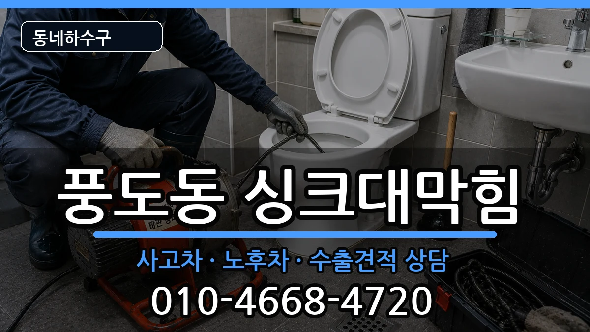 경기안산시단원구풍도동  싱크대막힘 비교형