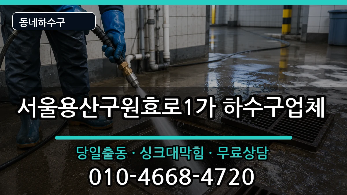 서울용산구원효로1가 하수구막힘 서울용산구원효로1가 하수구막힘 증상 처리 안내 이미지 2