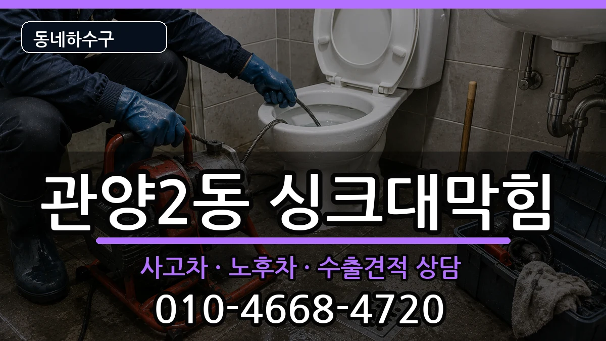 경기안양시동안구관양2동  싱크대막힘 비교형