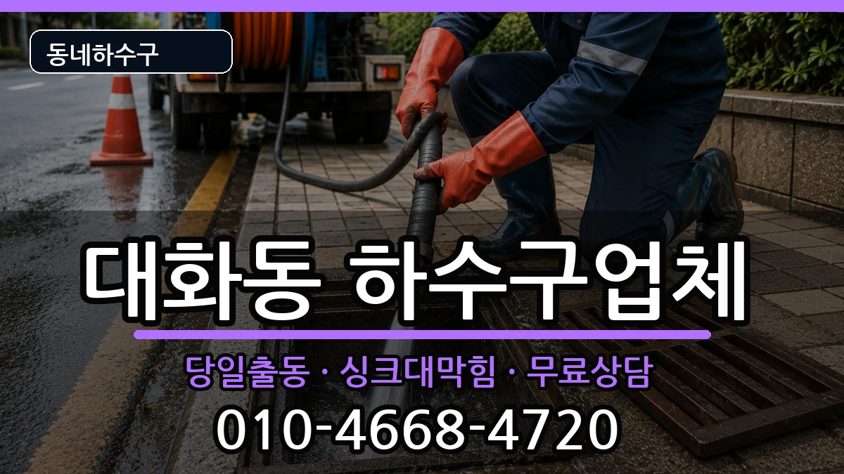 경기고양시일산서구대화동 하수구막힘 경기고양시일산서구대화동 하수구막힘 증상 처리 안내 이미지 1
