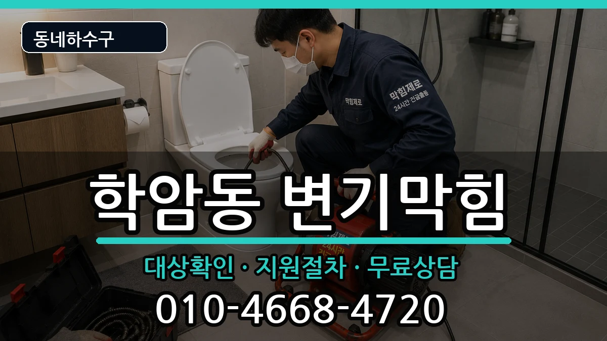 경기하남시학암동 변기막힘 증상 처리 안내 이미지 2