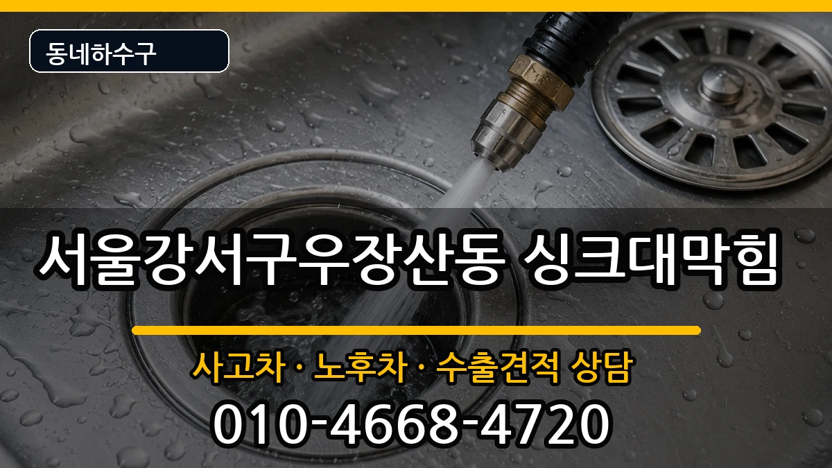 서울강서구우장산동 싱크대막힘 증상 처리 안내 이미지 1