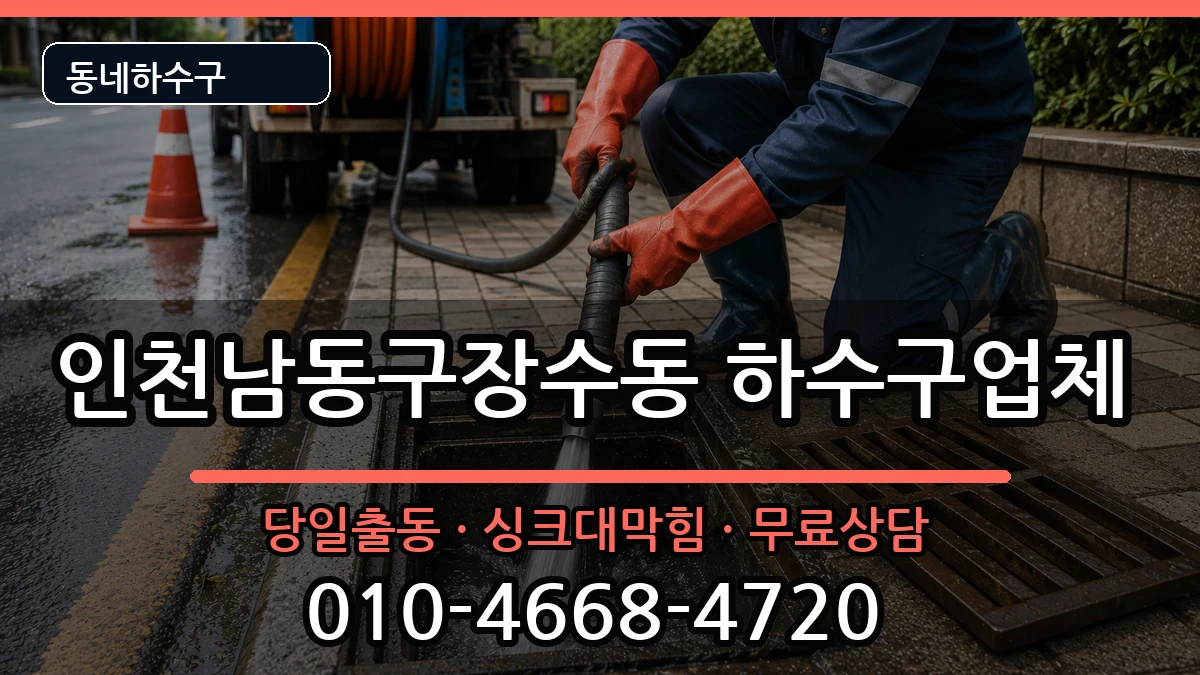 인천남동구장수동 하수구막힘 증상 처리 안내 이미지 3