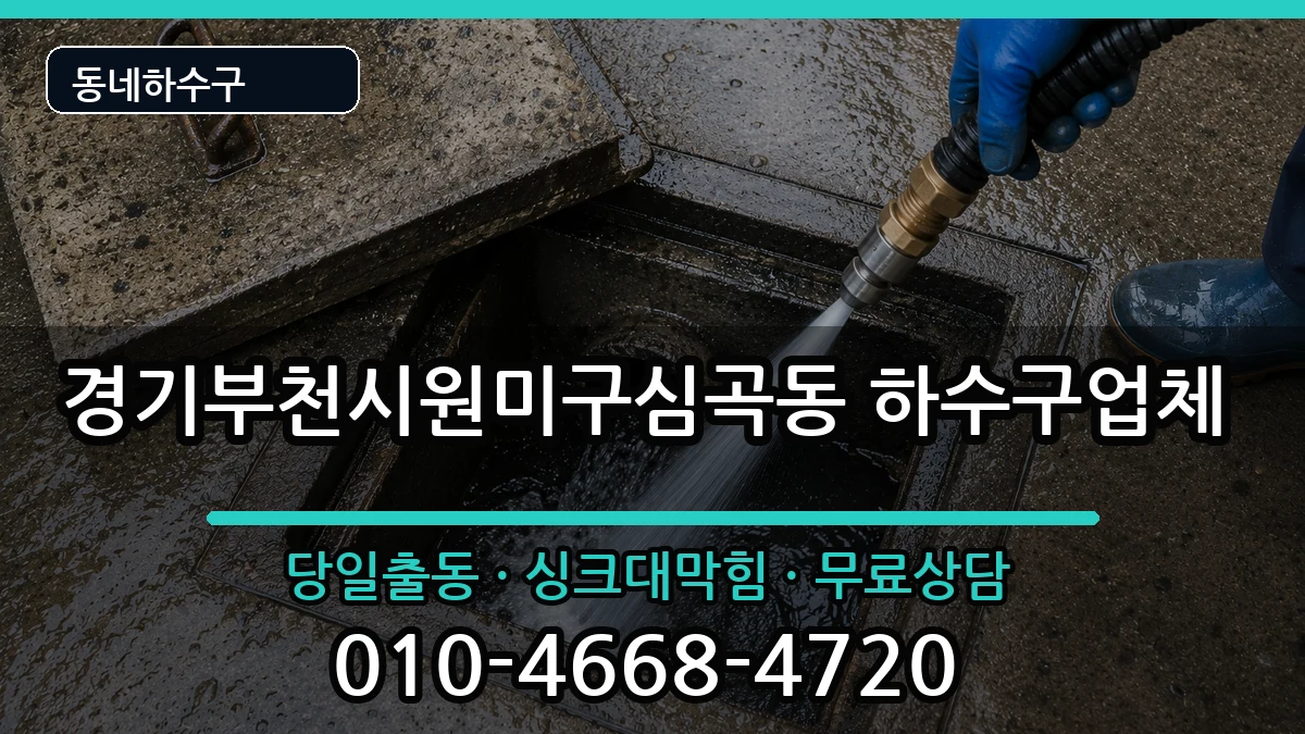 경기부천시원미구심곡동 하수구막힘 경기부천시원미구심곡동 하수구막힘 증상 처리 안내 이미지 3
