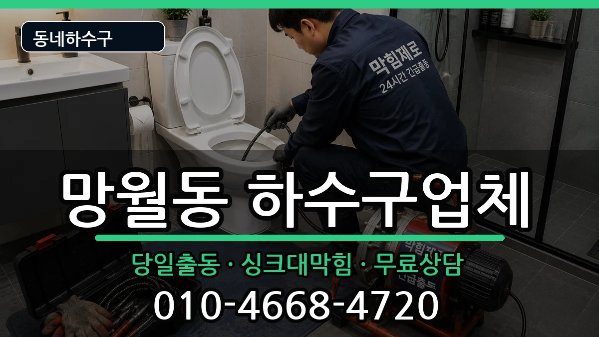 경기하남시망월동  하수구막힘 비용형