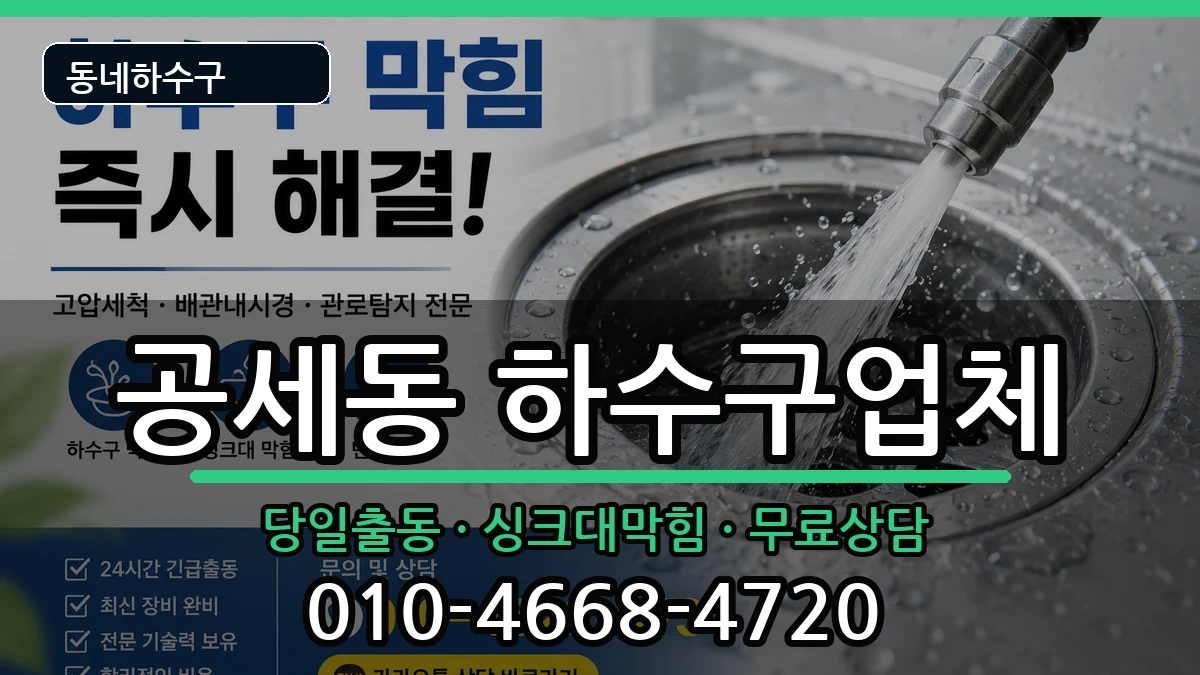 경기용인시기흥구공세동 하수구막힘 증상 처리 안내 이미지 3