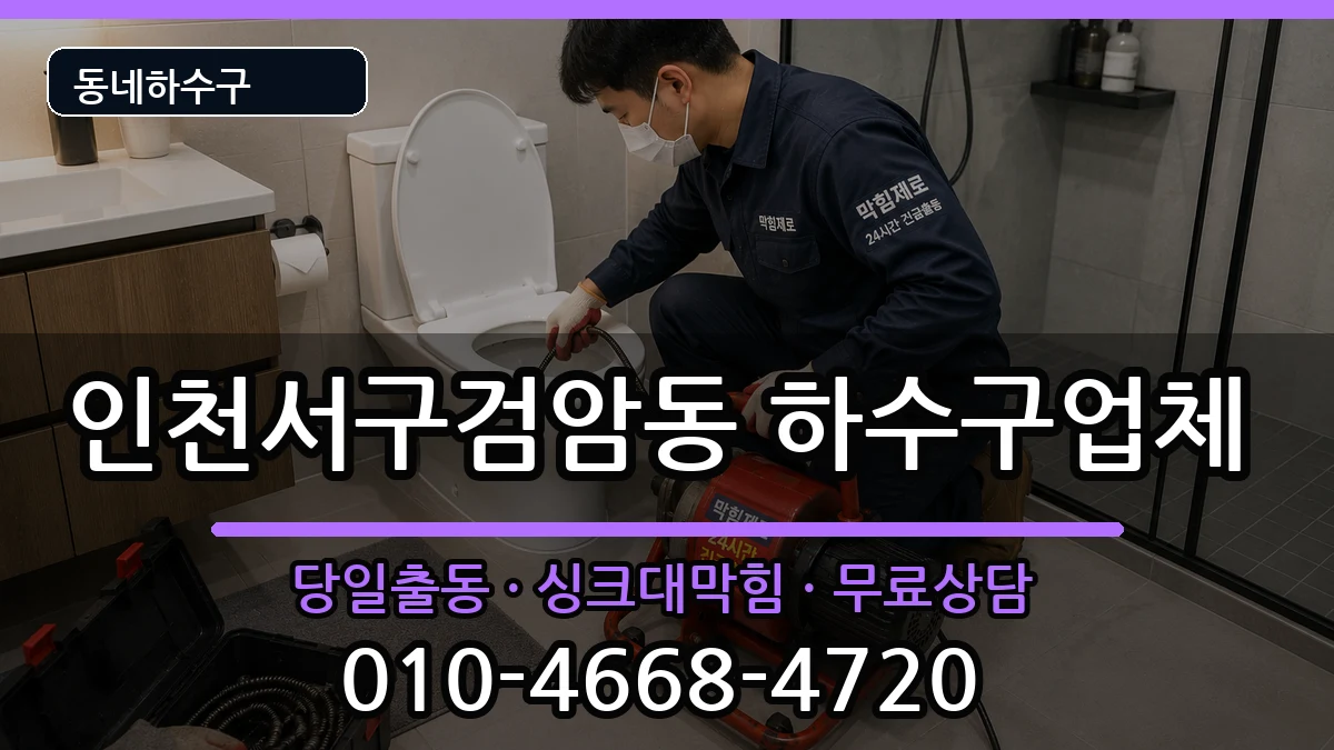 인천서구검암동 하수구막힘 인천서구검암동 하수구막힘 증상 처리 안내 이미지 3