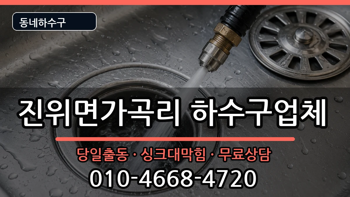 경기평택시진위면가곡리  하수구막힘 비용형