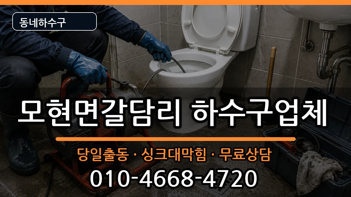 경기용인시처인구모현면갈담리 하수구막힘 증상 처리 안내 이미지 1
