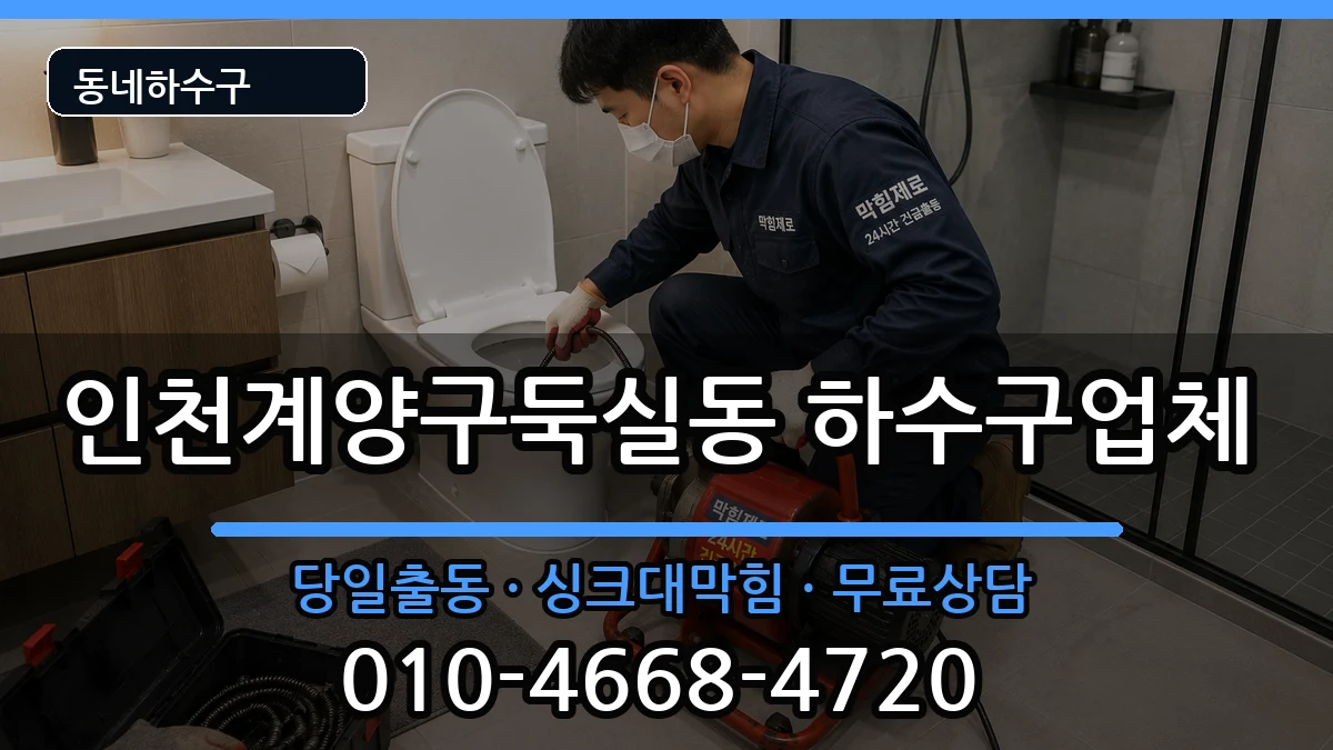 인천계양구둑실동 하수구막힘 인천계양구둑실동 하수구막힘 증상 처리 안내 이미지 1