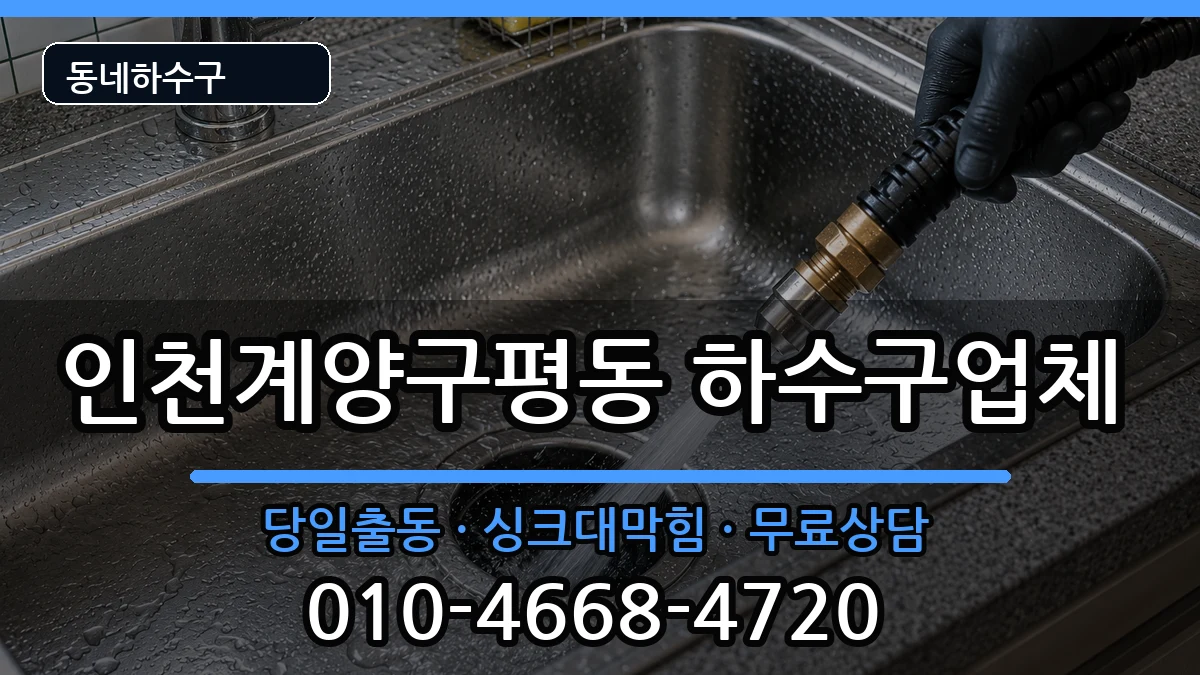 인천계양구평동 하수구막힘 증상 처리 안내 이미지 3