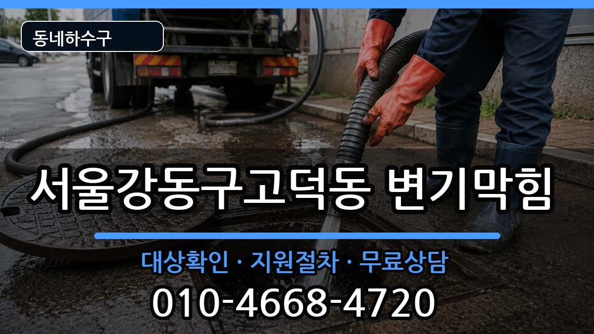 서울강동구고덕동 변기막힘 증상 처리 안내 이미지 1