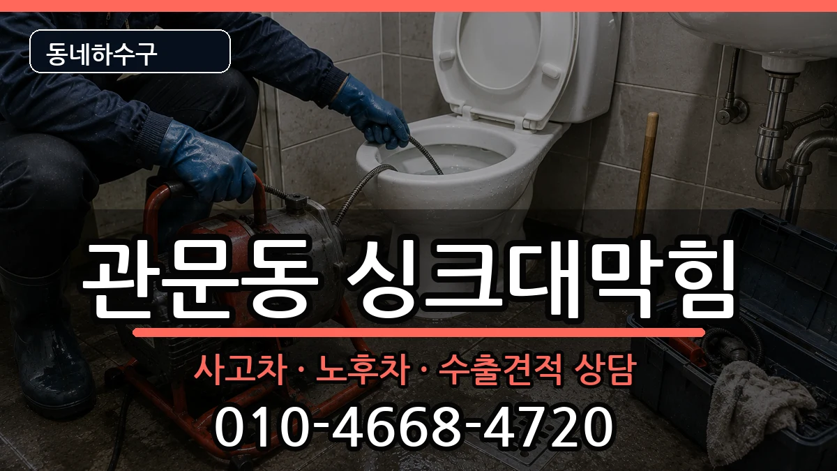 경기과천시관문동  싱크대막힘 비교형