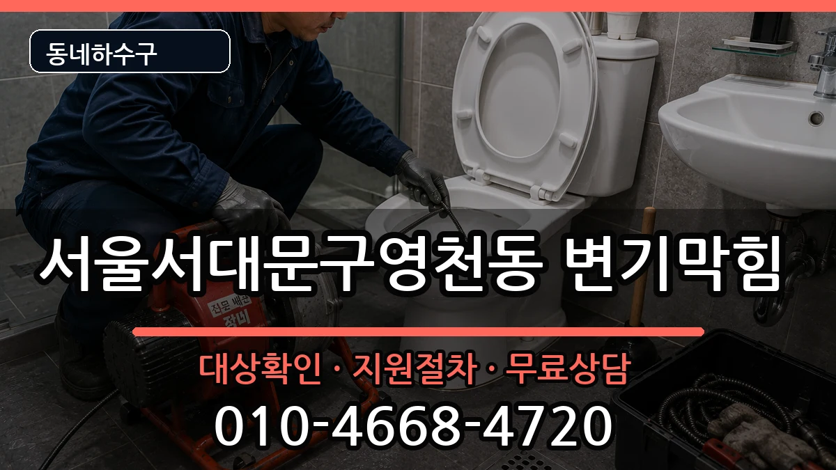 서울서대문구영천동 변기막힘 증상 처리 안내 이미지 1
