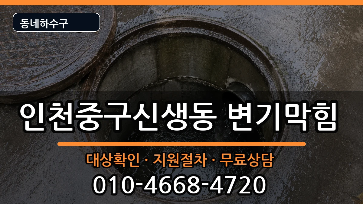 인천중구신생동 변기막힘 증상 처리 안내 이미지 3