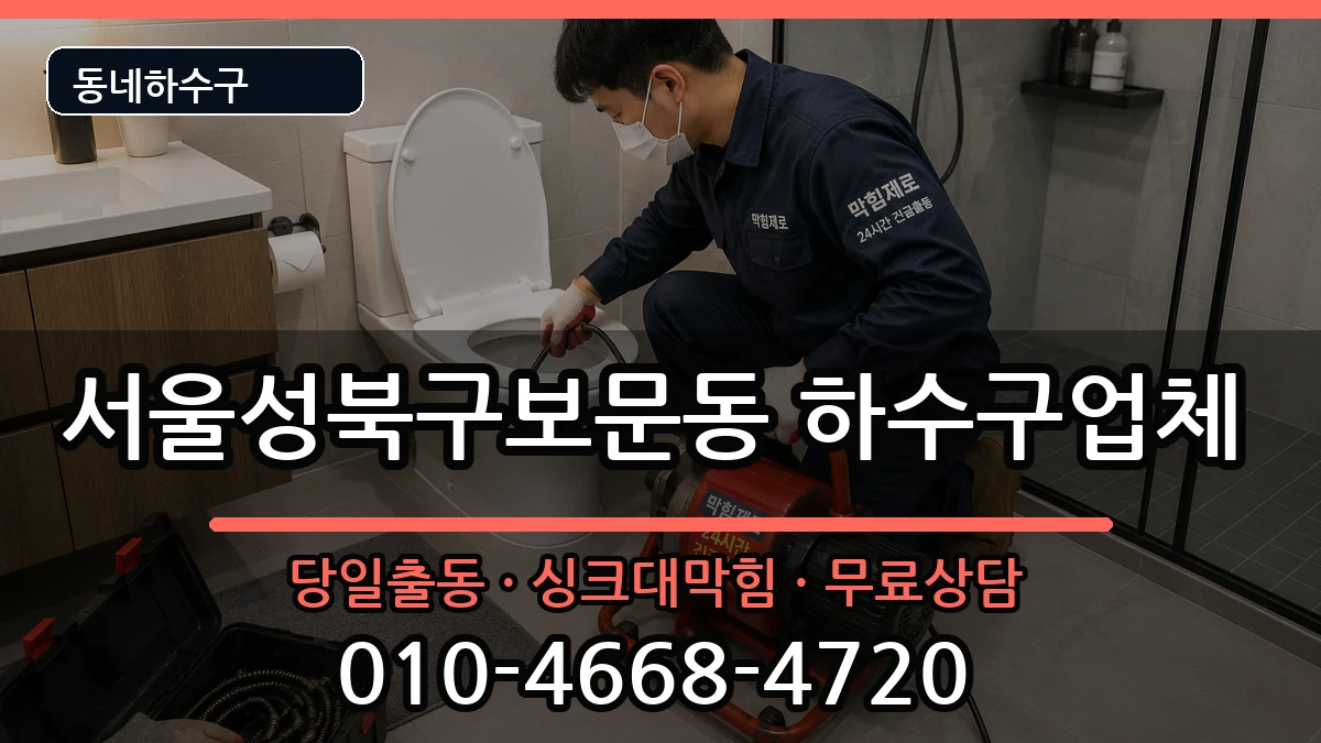서울성북구보문동 하수구막힘 서울성북구보문동 하수구막힘 증상 처리 안내 이미지 1