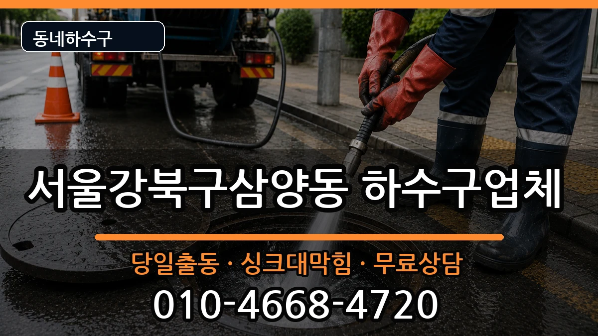 서울강북구삼양동 하수구막힘 서울강북구삼양동 하수구막힘 증상 처리 안내 이미지 3