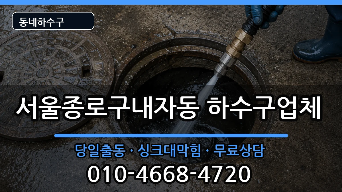 서울종로구내자동 하수구막힘 서울종로구내자동 하수구막힘 증상 처리 안내 이미지 1