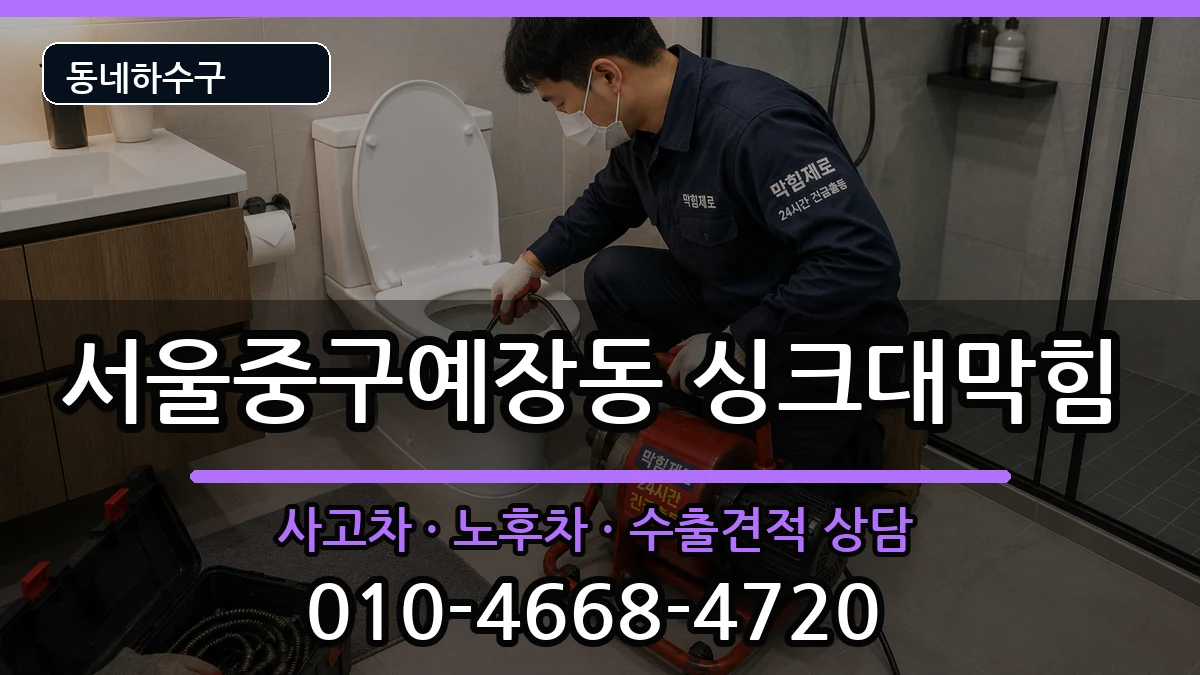 서울중구예장동  싱크대막힘 사례형