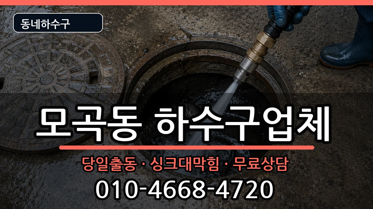 경기평택시모곡동 하수구막힘 증상 처리 안내 이미지 1