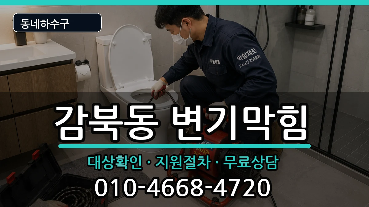 경기하남시감북동  변기막힘 사례형