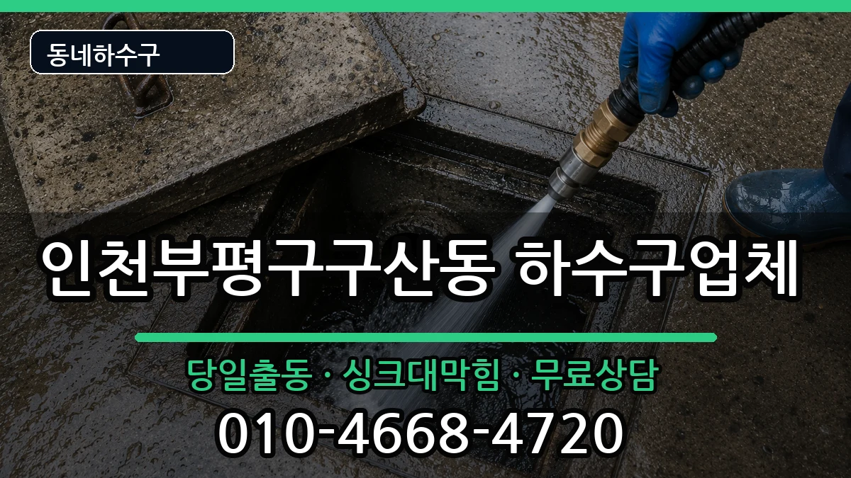 인천부평구구산동 하수구막힘 인천부평구구산동 하수구막힘 증상 처리 안내 이미지 3