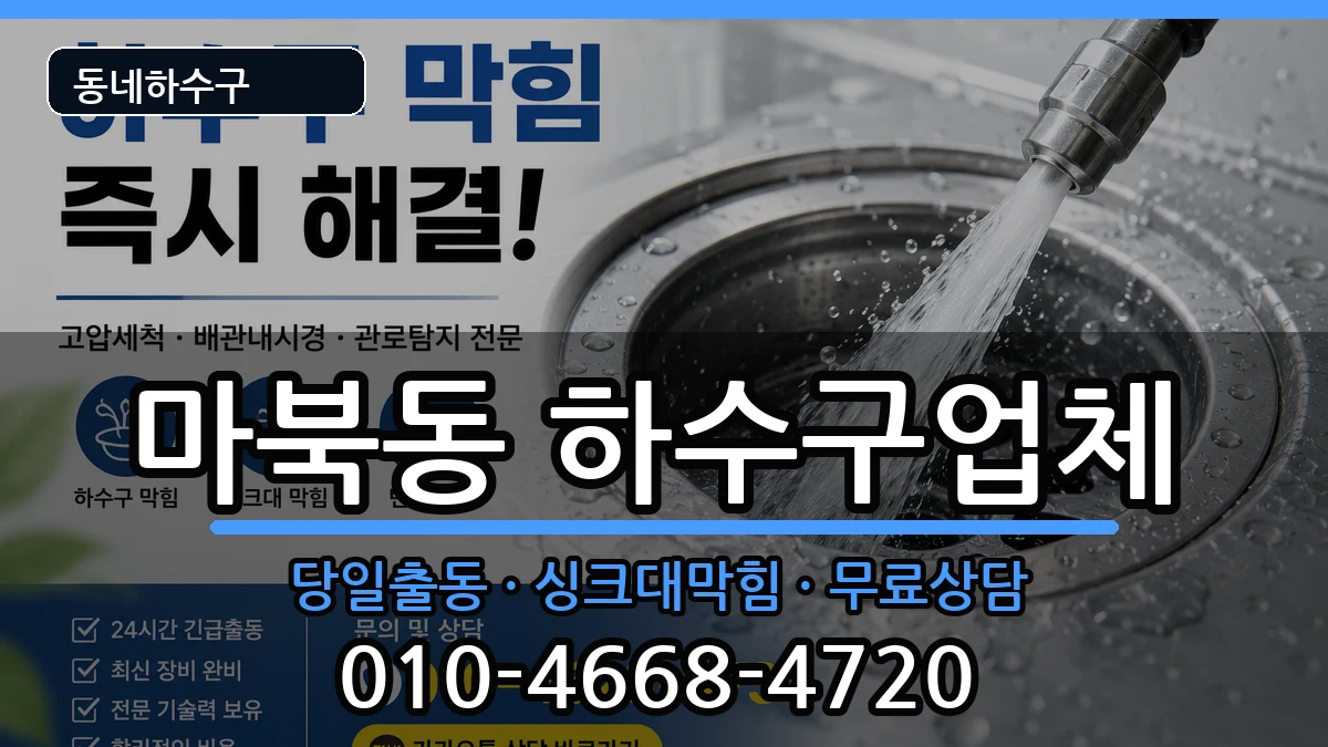 경기용인시기흥구마북동 하수구막힘 경기용인시기흥구마북동 하수구막힘 증상 처리 안내 이미지 3