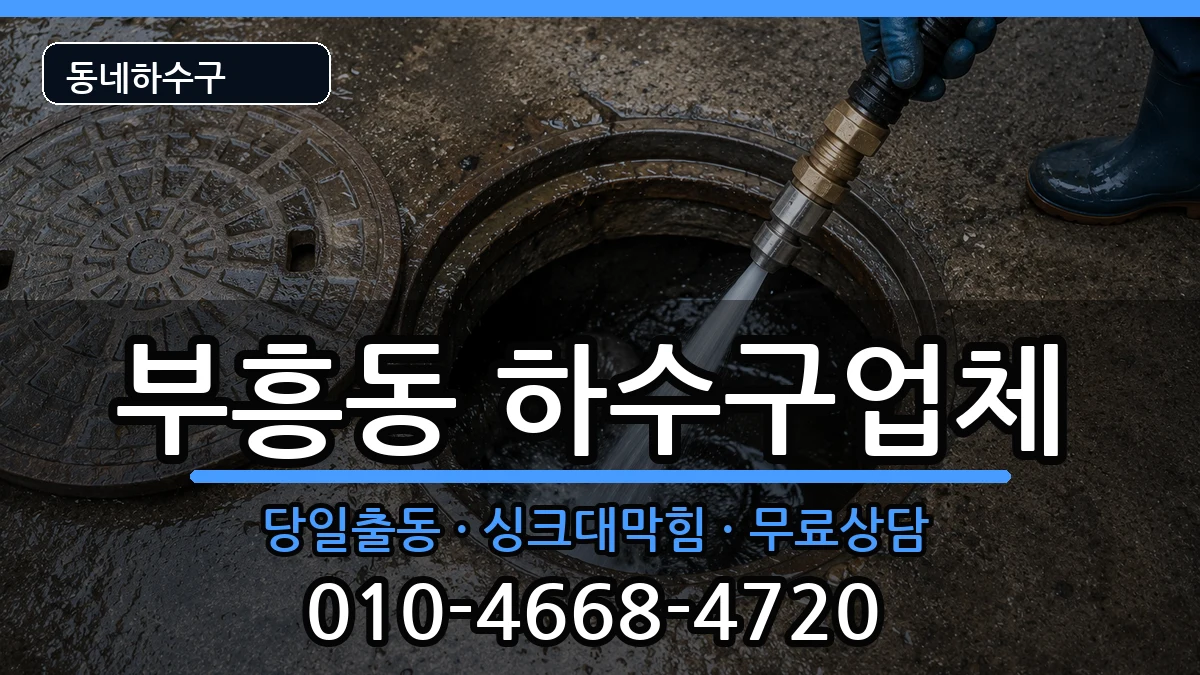 경기안양시동안구부흥동 하수구막힘 증상 처리 안내 이미지 2