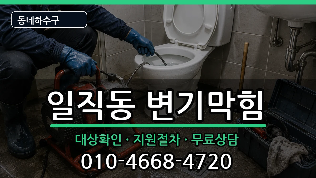 경기광명시일직동  변기막힘 비교형