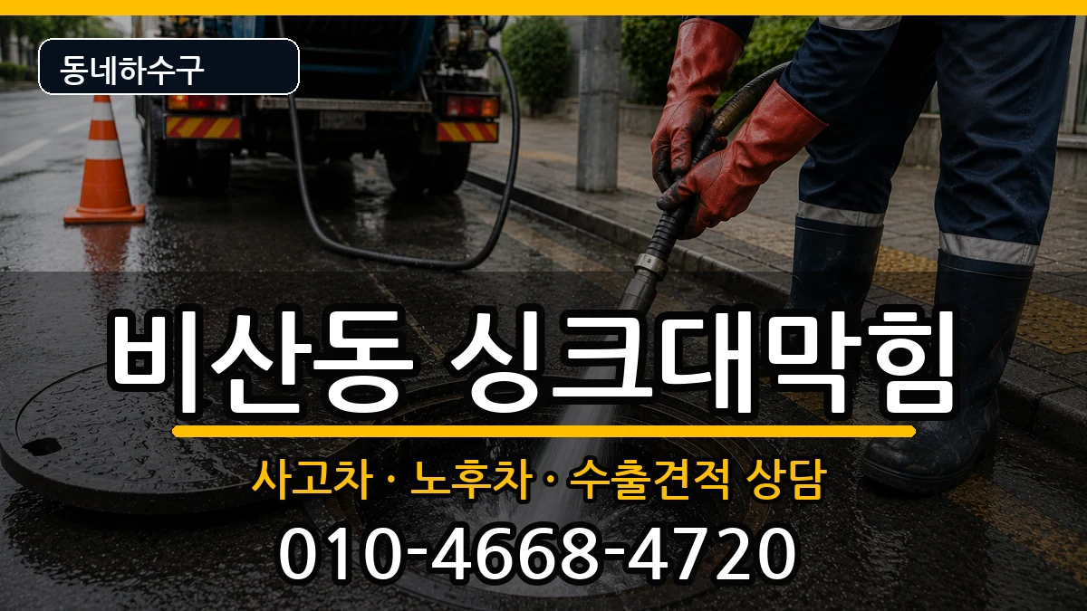 경기안양시동안구비산동 싱크대막힘 경기안양시동안구비산동 싱크대막힘 증상 처리 안내 이미지 1