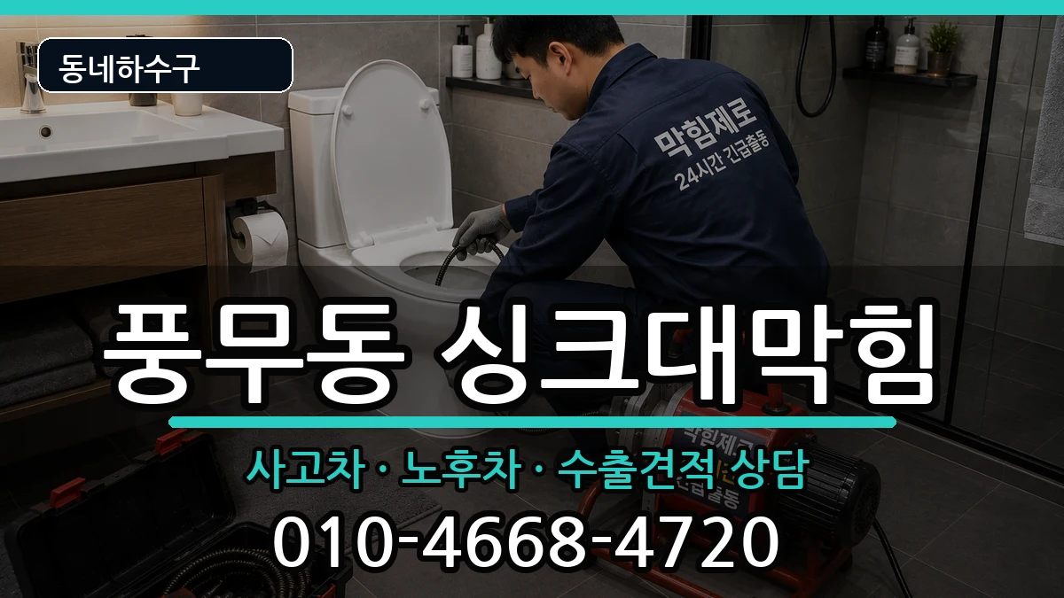 경기김포시풍무동 싱크대막힘 증상 처리 안내 이미지 1