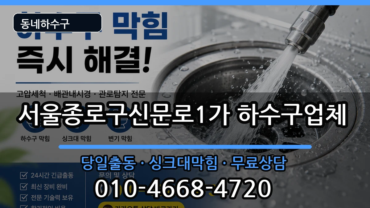 서울종로구신문로1가 하수구막힘 서울종로구신문로1가 하수구막힘 증상 처리 안내 이미지 2