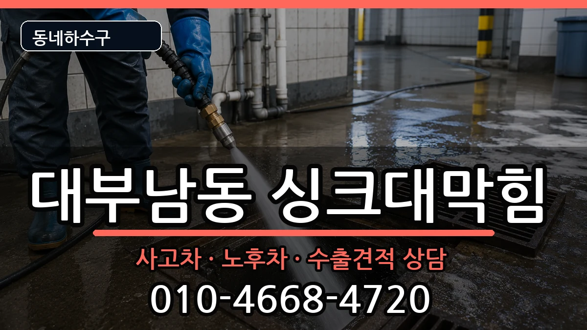 경기안산시단원구대부남동  싱크대막힘 지역형
