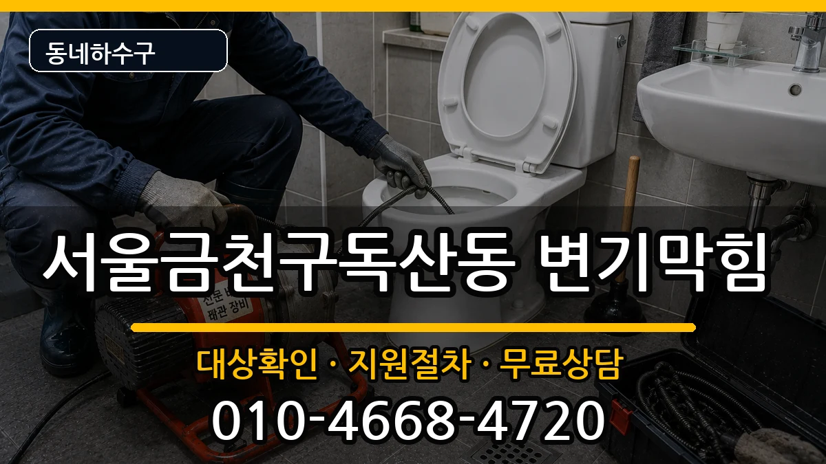 서울금천구독산동 변기막힘 증상 처리 안내 이미지 2