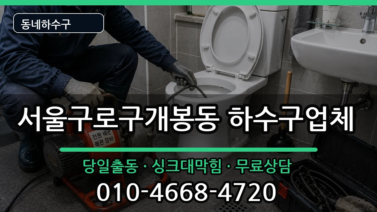 서울구로구개봉동 하수구막힘 서울구로구개봉동 하수구막힘 증상 처리 안내 이미지 1
