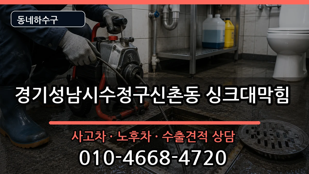 경기성남시수정구신촌동 싱크대막힘 경기성남시수정구신촌동 싱크대막힘 증상 처리 안내 이미지 2