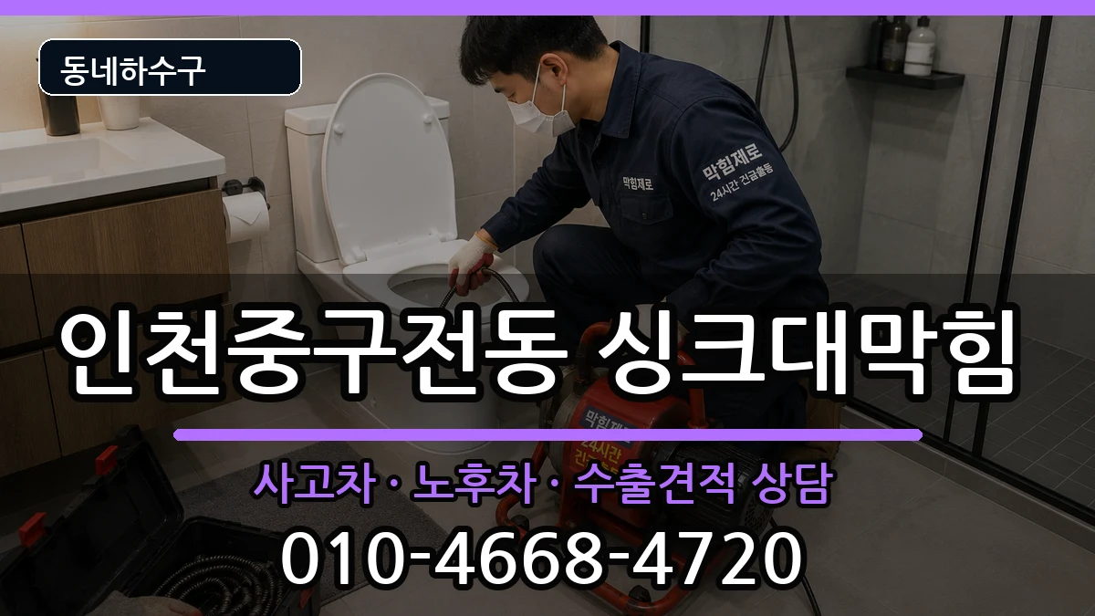 인천중구전동 싱크대막힘 증상 처리 안내 이미지 3