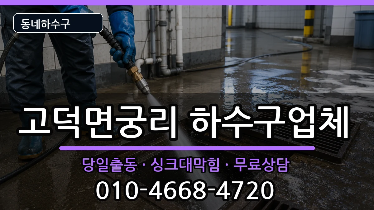 경기평택시고덕면궁리 하수구막힘 증상 처리 안내 이미지 3
