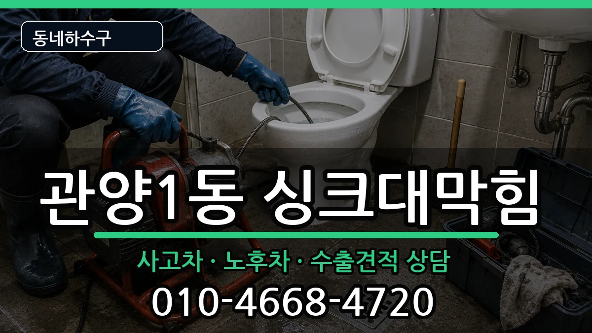 경기안양시동안구관양1동 싱크대막힘 증상 처리 안내 이미지 3