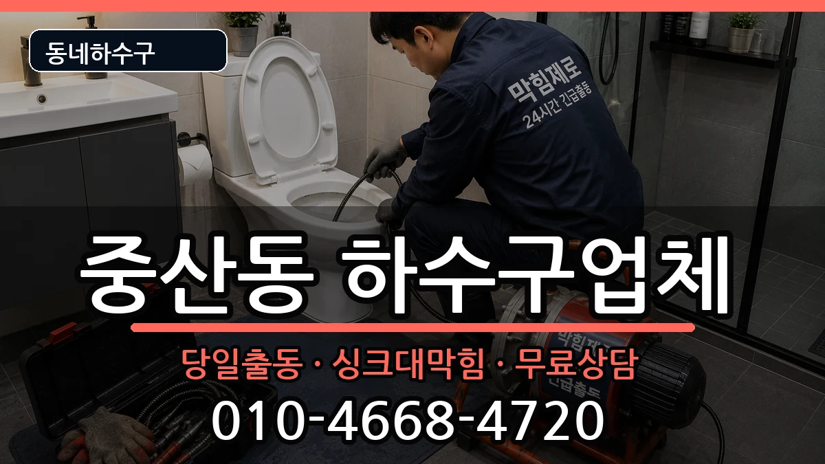 경기고양시일산동구중산동  하수구막힘 비용형