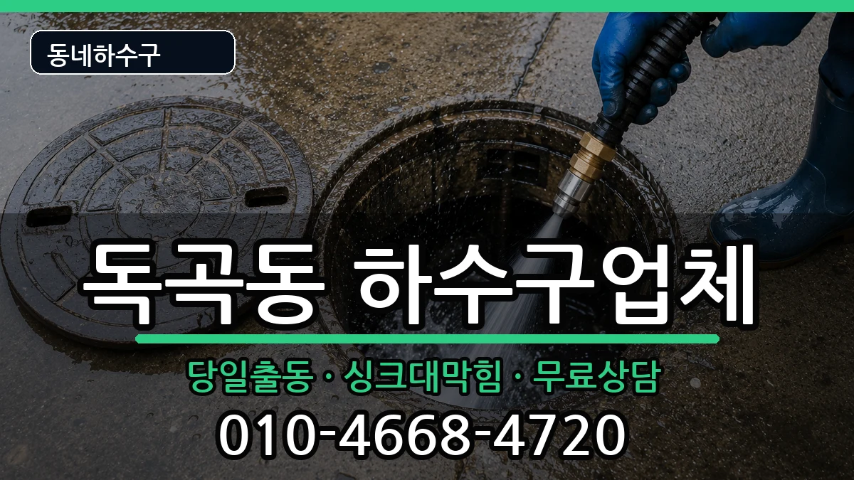 경기평택시독곡동 하수구막힘 증상 처리 안내 이미지 2