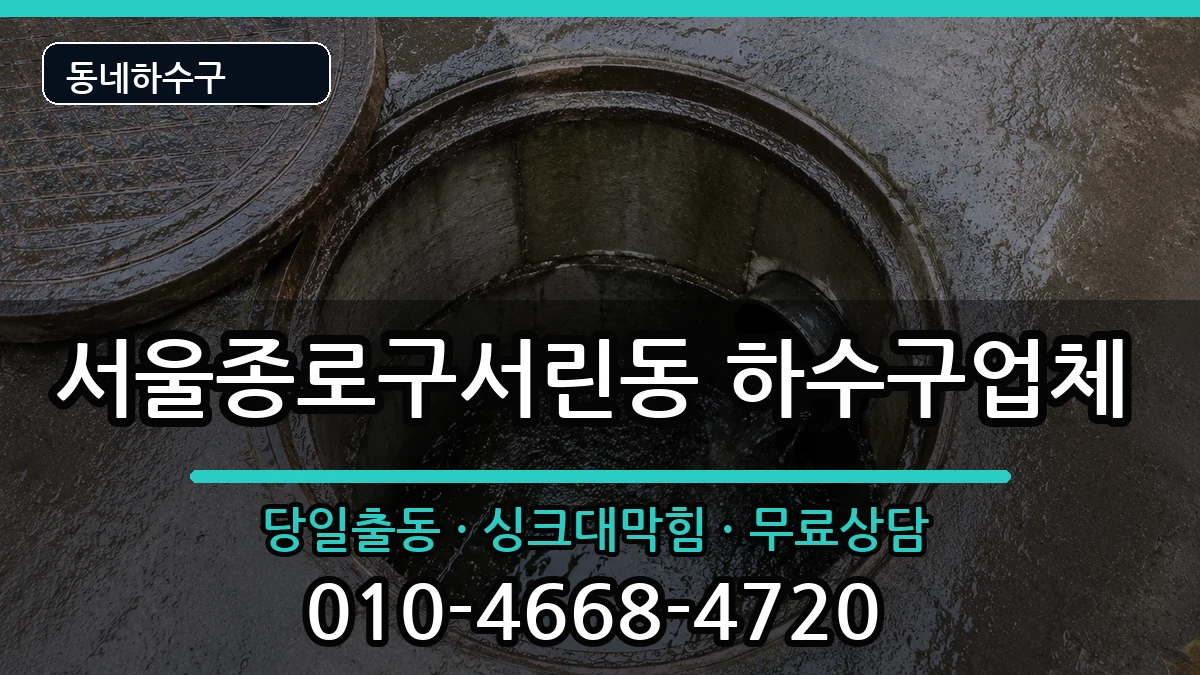 서울종로구서린동 하수구막힘 서울종로구서린동 하수구막힘 증상 처리 안내 이미지 1