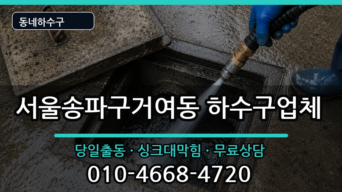 서울송파구거여동 하수구막힘 서울송파구거여동 하수구막힘 증상 처리 안내 이미지 2