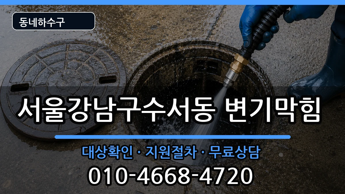 서울강남구수서동  변기막힘 FAQ형