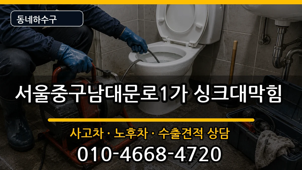 서울중구남대문로1가 싱크대막힘 증상 처리 안내 이미지 3