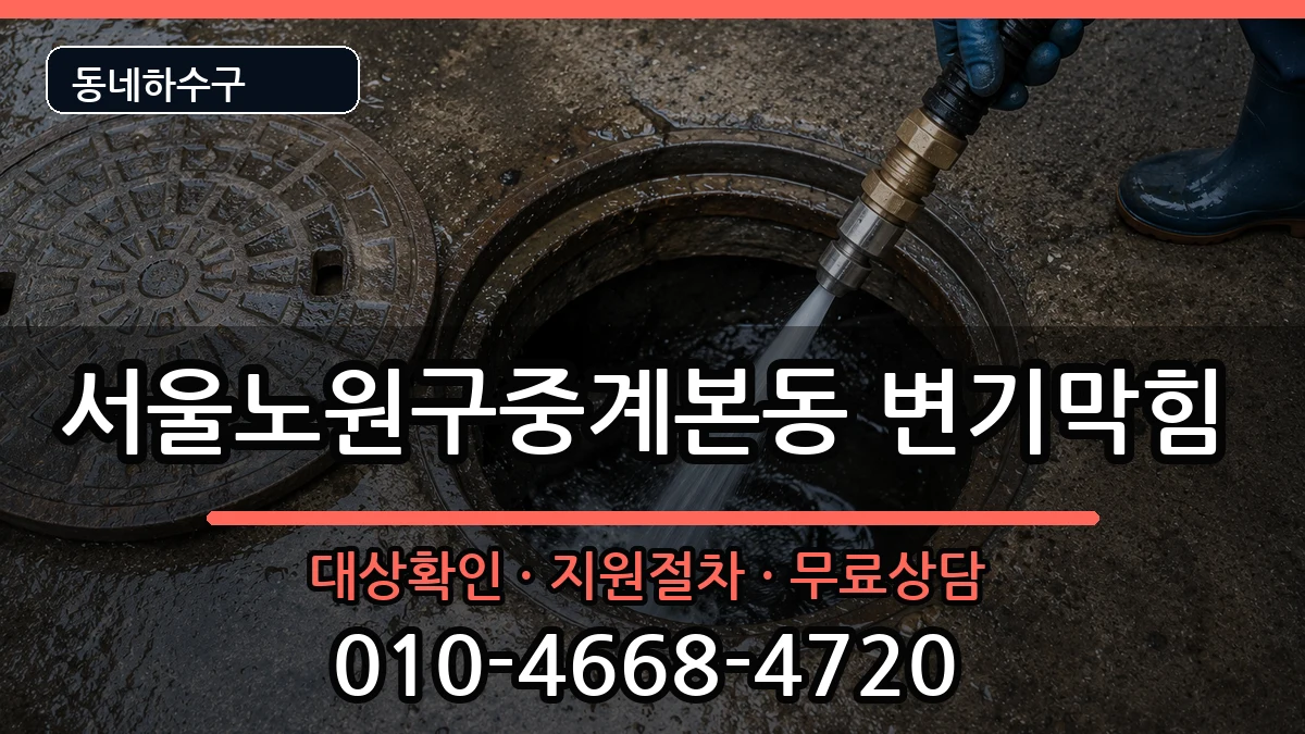 서울노원구중계본동 변기막힘 증상 처리 안내 이미지 2