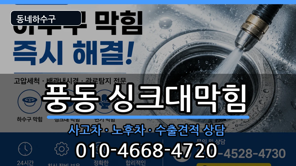경기고양시일산동구풍동  싱크대막힘 절차형