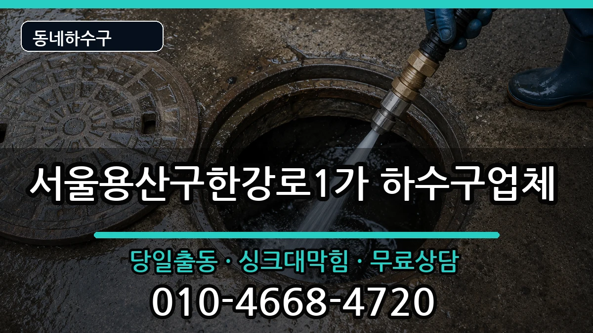 서울용산구한강로1가  하수구막힘 주의사항형