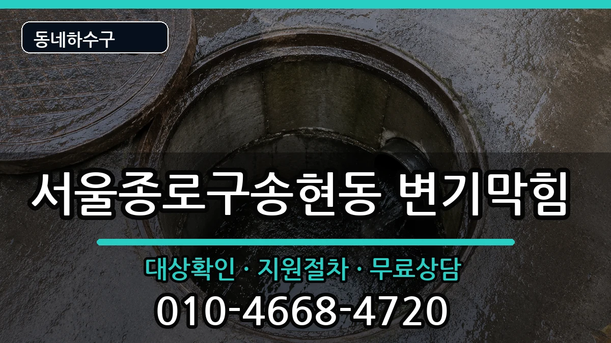 서울종로구송현동 변기막힘 증상 처리 안내 이미지 3